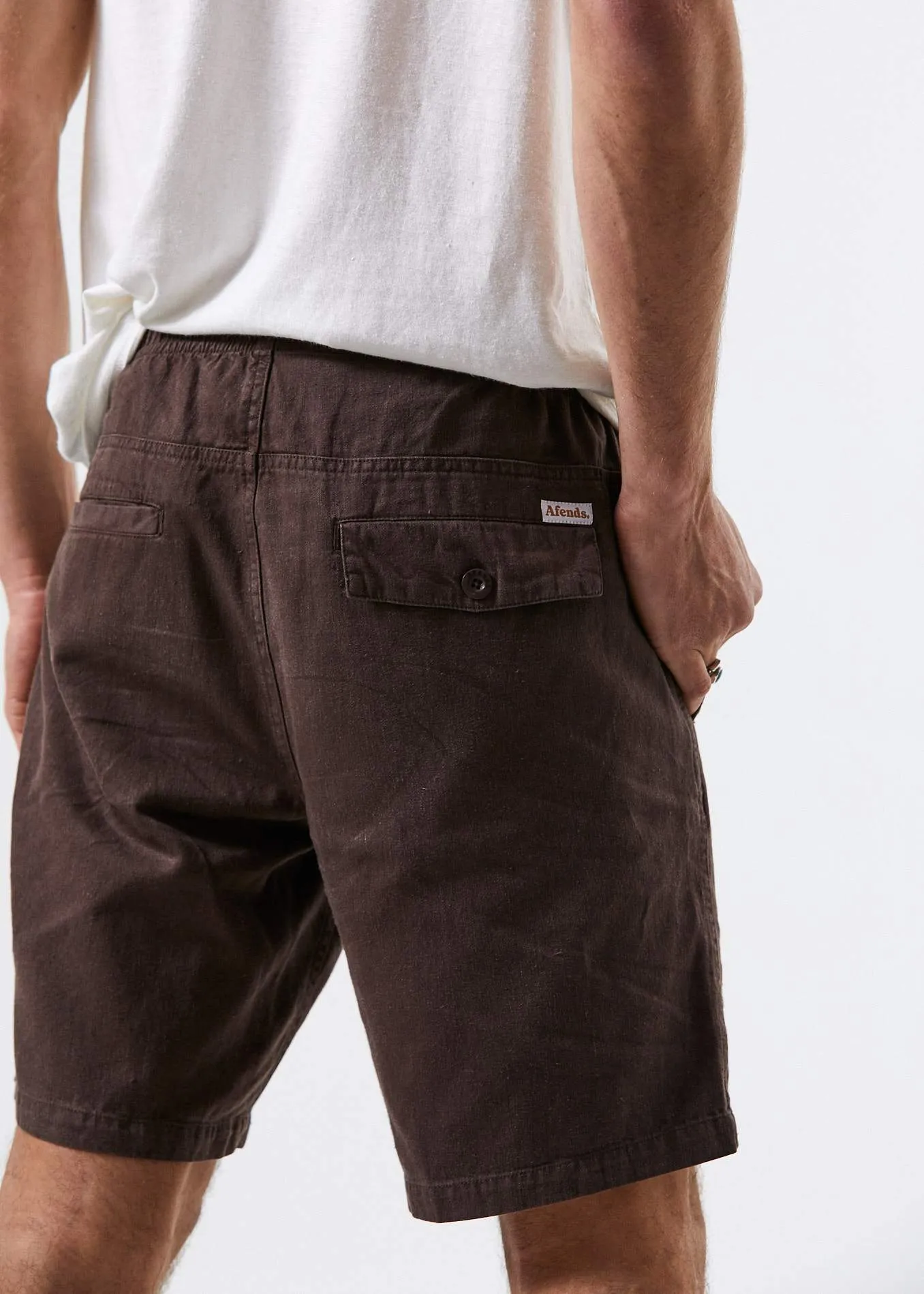 Afends Mens Hemp Dendys 1.0 - Hemp Elastic Waist Walkshort