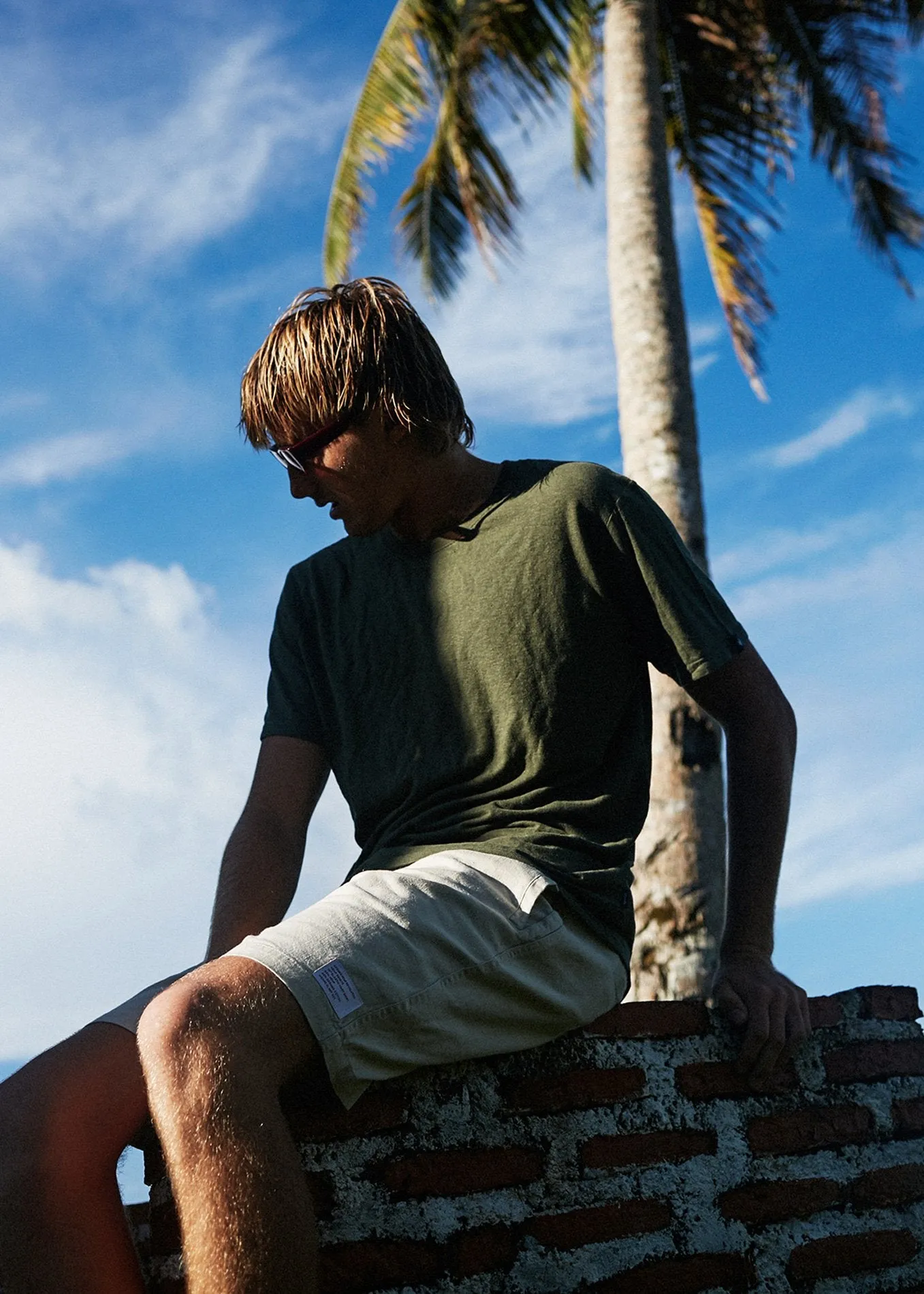 Afends Mens Hemp Dendys 1.0 - Hemp Elastic Waist Walkshort