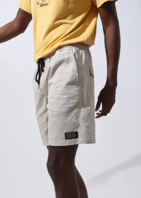 Afends Mens Hemp Dendys 2.0 - Hemp Elastic Waist Walkshort - Stone