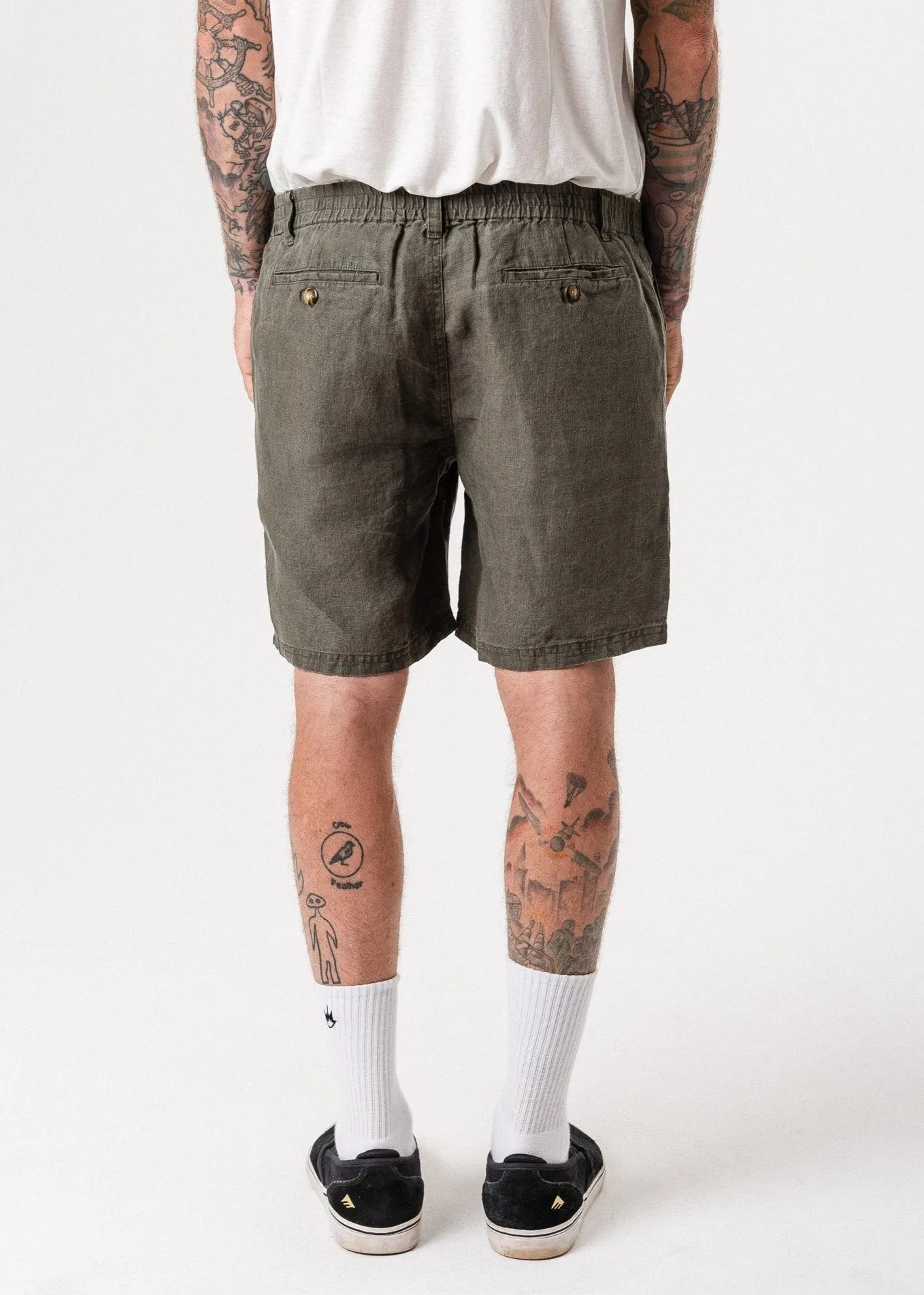 Afends Mens Hemp Naturals 2.0 - Elastic Waist Walkshort