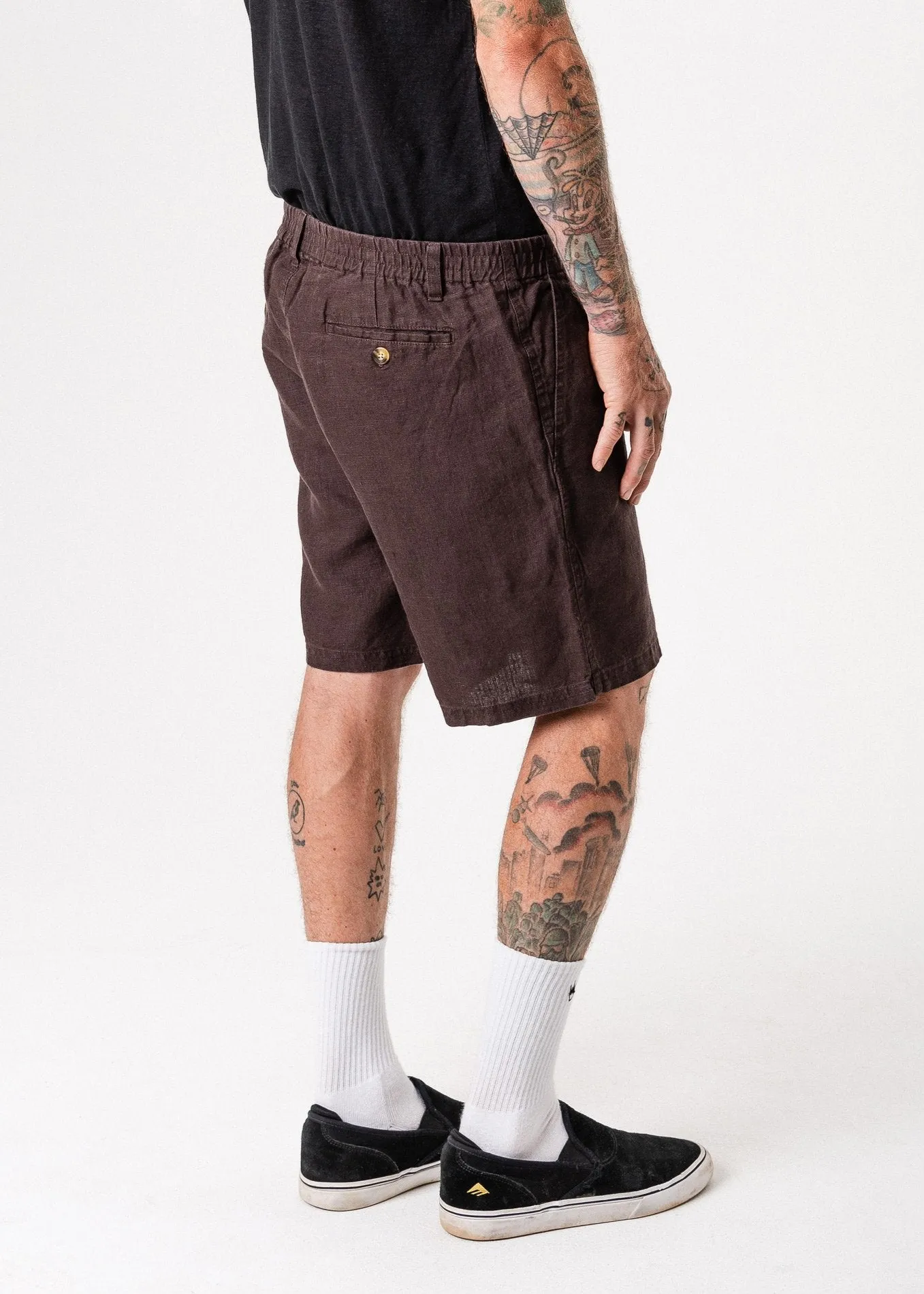 Afends Mens Hemp Naturals 2.0 - Elastic Waist Walkshort