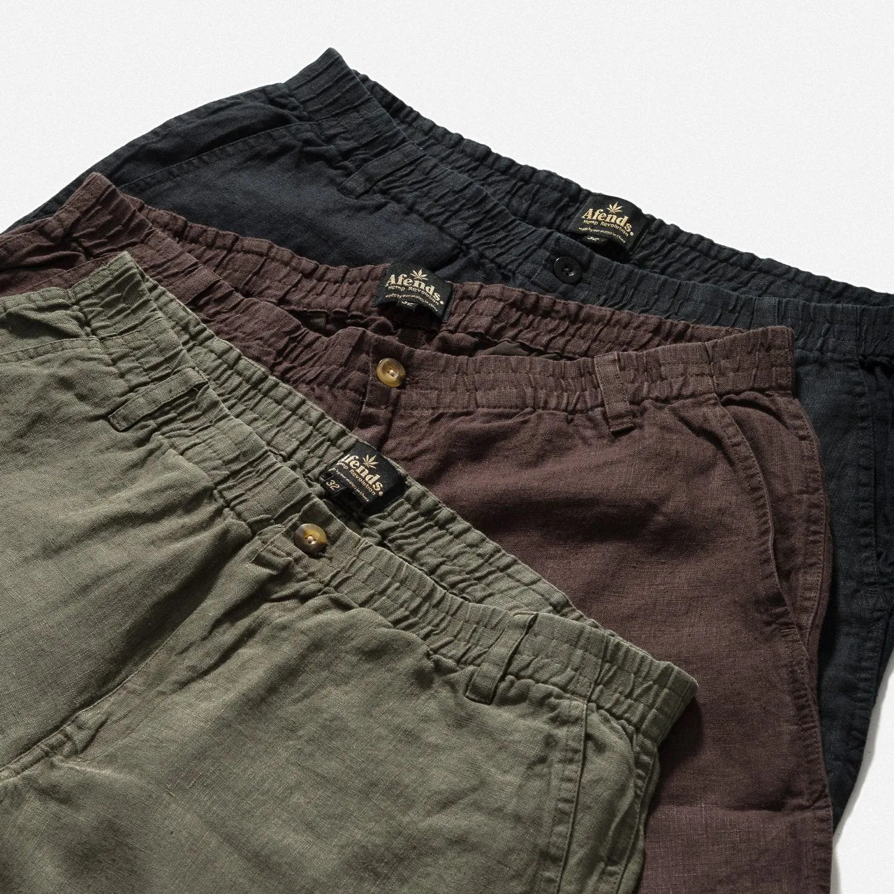 Afends Mens Hemp Naturals 2.0 - Elastic Waist Walkshort