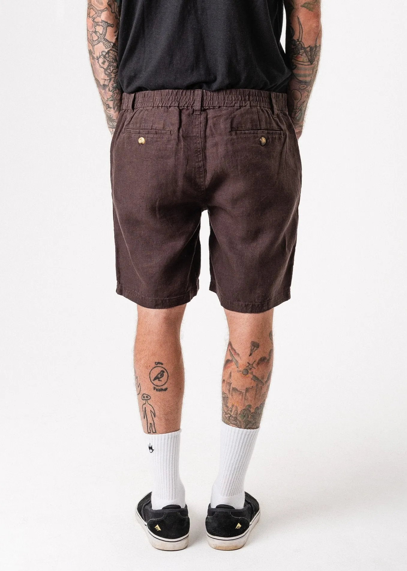Afends Mens Hemp Naturals 2.0 - Elastic Waist Walkshort