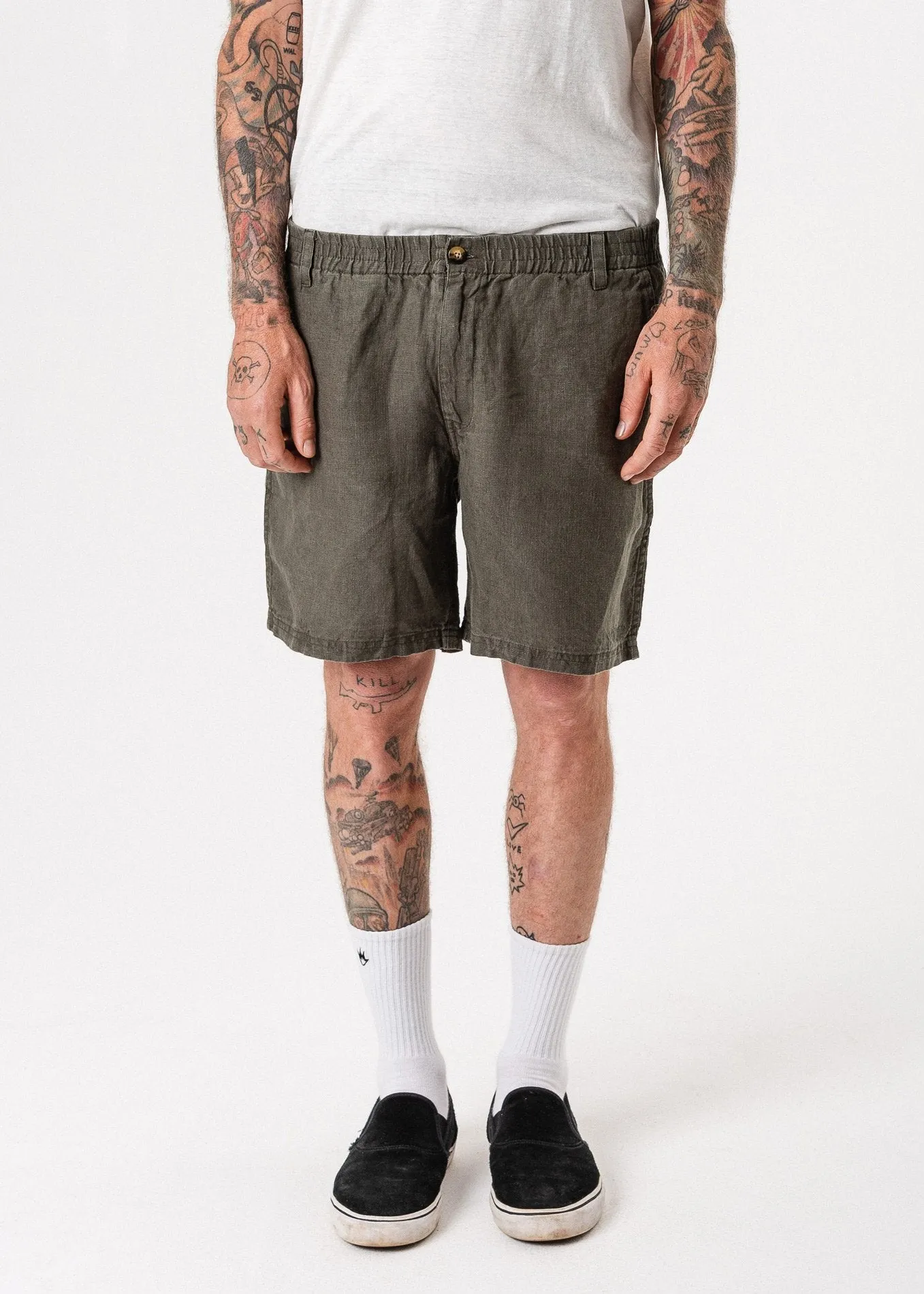 Afends Mens Hemp Naturals 2.0 - Elastic Waist Walkshort