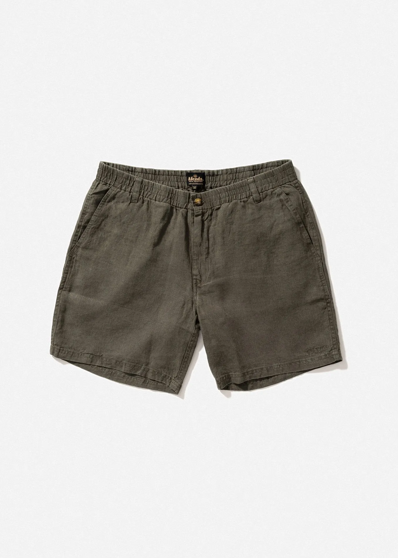 Afends Mens Hemp Naturals 2.0 - Elastic Waist Walkshort
