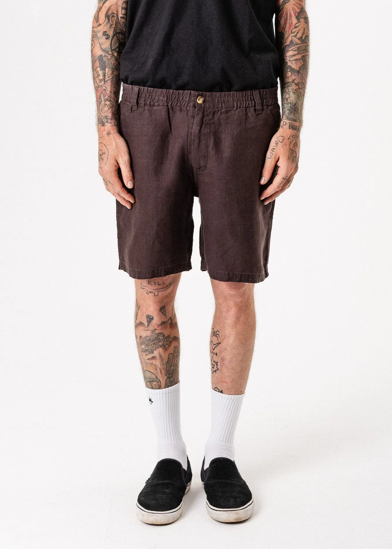Afends Mens Hemp Naturals 2.0 - Elastic Waist Walkshort