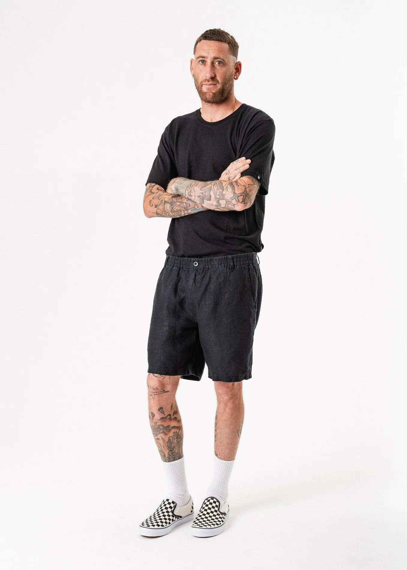 Afends Mens Hemp Naturals 2.0 - Elastic Waist Walkshort