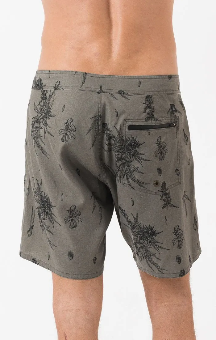 Afends Mens Hemp Trunk 2.0 - Sativa - Boardshorts