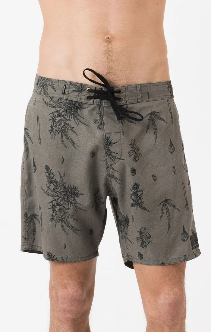 Afends Mens Hemp Trunk 2.0 - Sativa - Boardshorts
