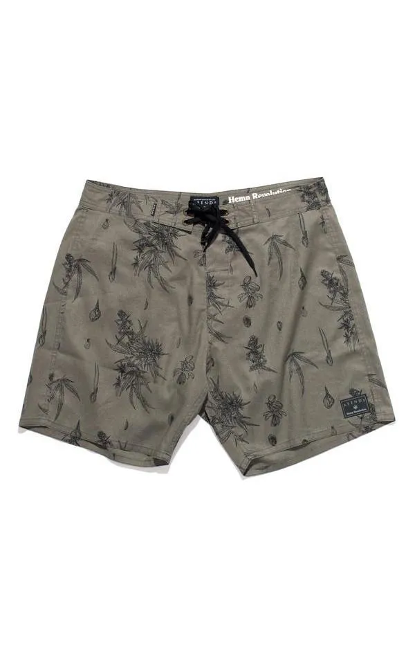 Afends Mens Hemp Trunk 2.0 - Sativa - Boardshorts