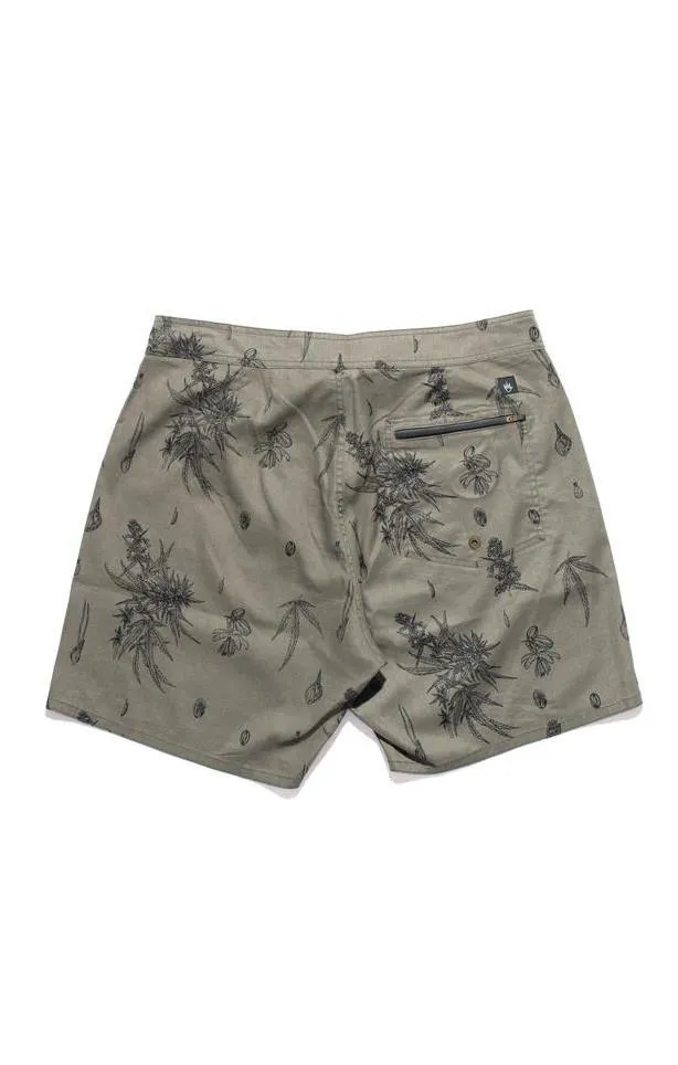 Afends Mens Hemp Trunk 2.0 - Sativa - Boardshorts