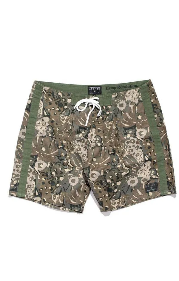 Afends Mens Hemp Trunk 2.0 - Whites - Boardshorts