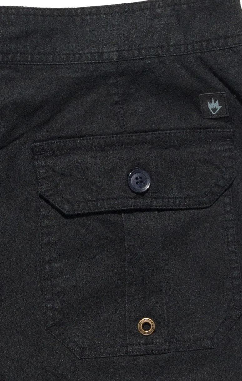 Afends Mens Hemp Trunk Naturals - Fixed Waist Pocket Board Shorts