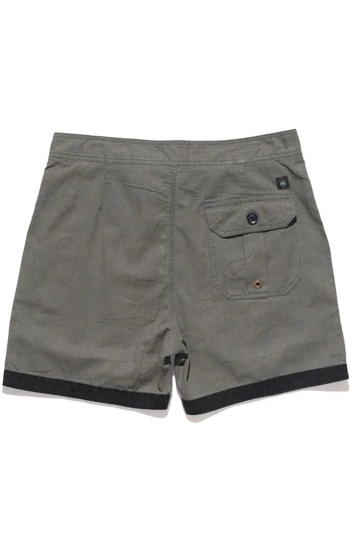 Afends Mens Hemp Trunk Naturals - Fixed Waist Pocket Board Shorts