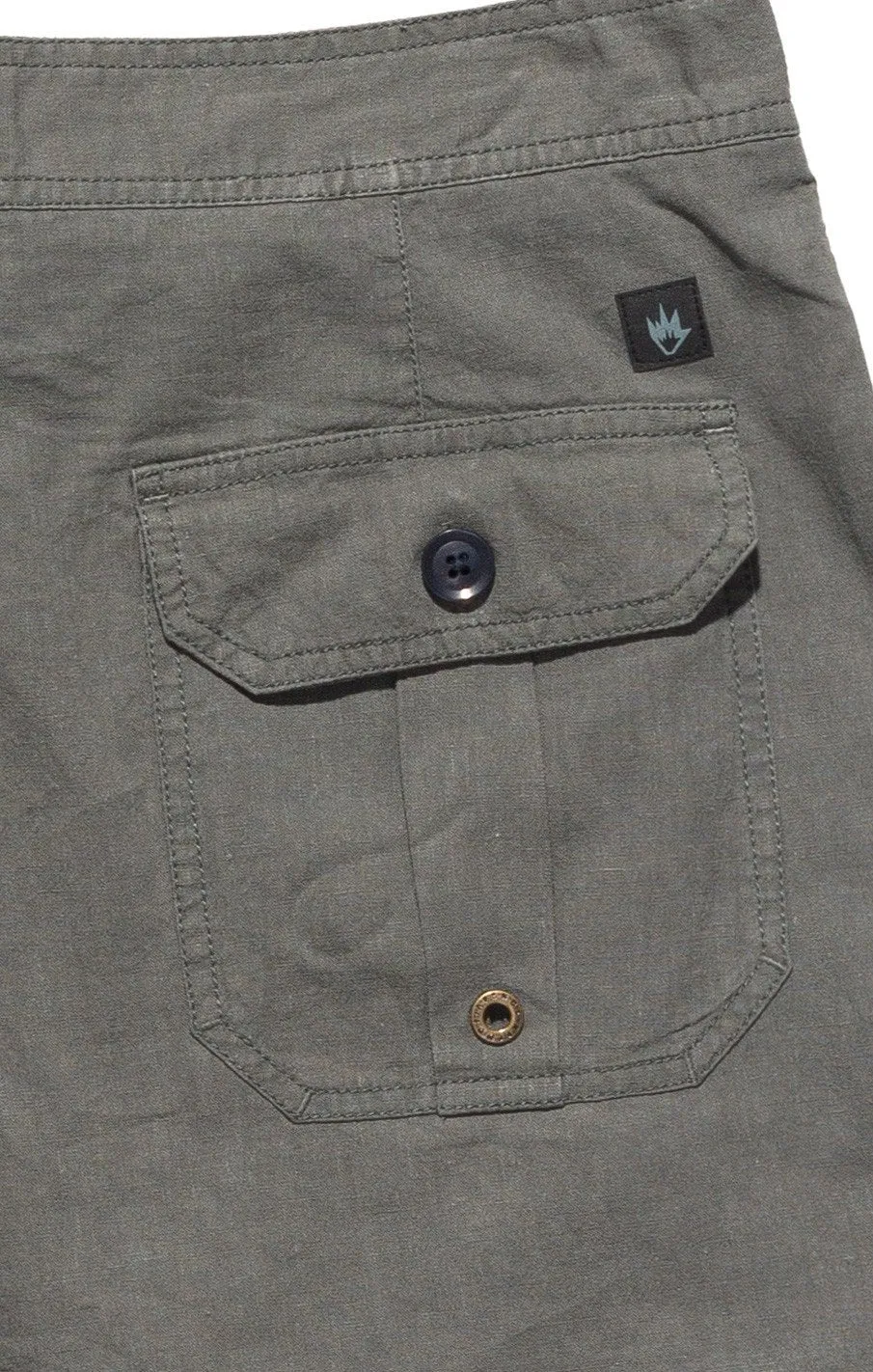Afends Mens Hemp Trunk Naturals - Fixed Waist Pocket Board Shorts