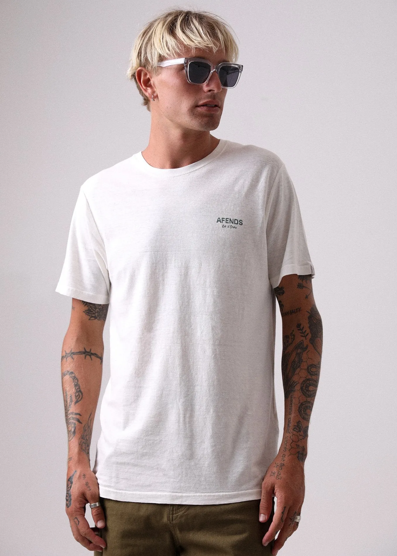 Afends Mens Let It Grow - Hemp Standard Fit Tee