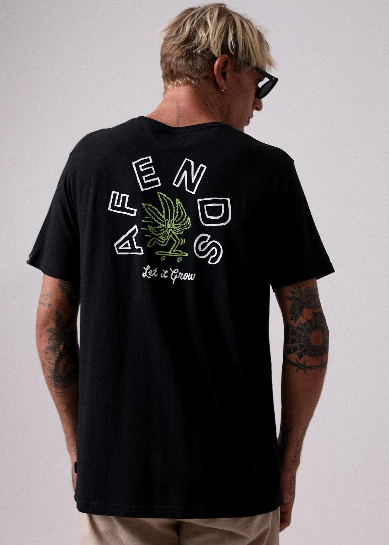 Afends Mens Let It Grow - Hemp Standard Fit Tee