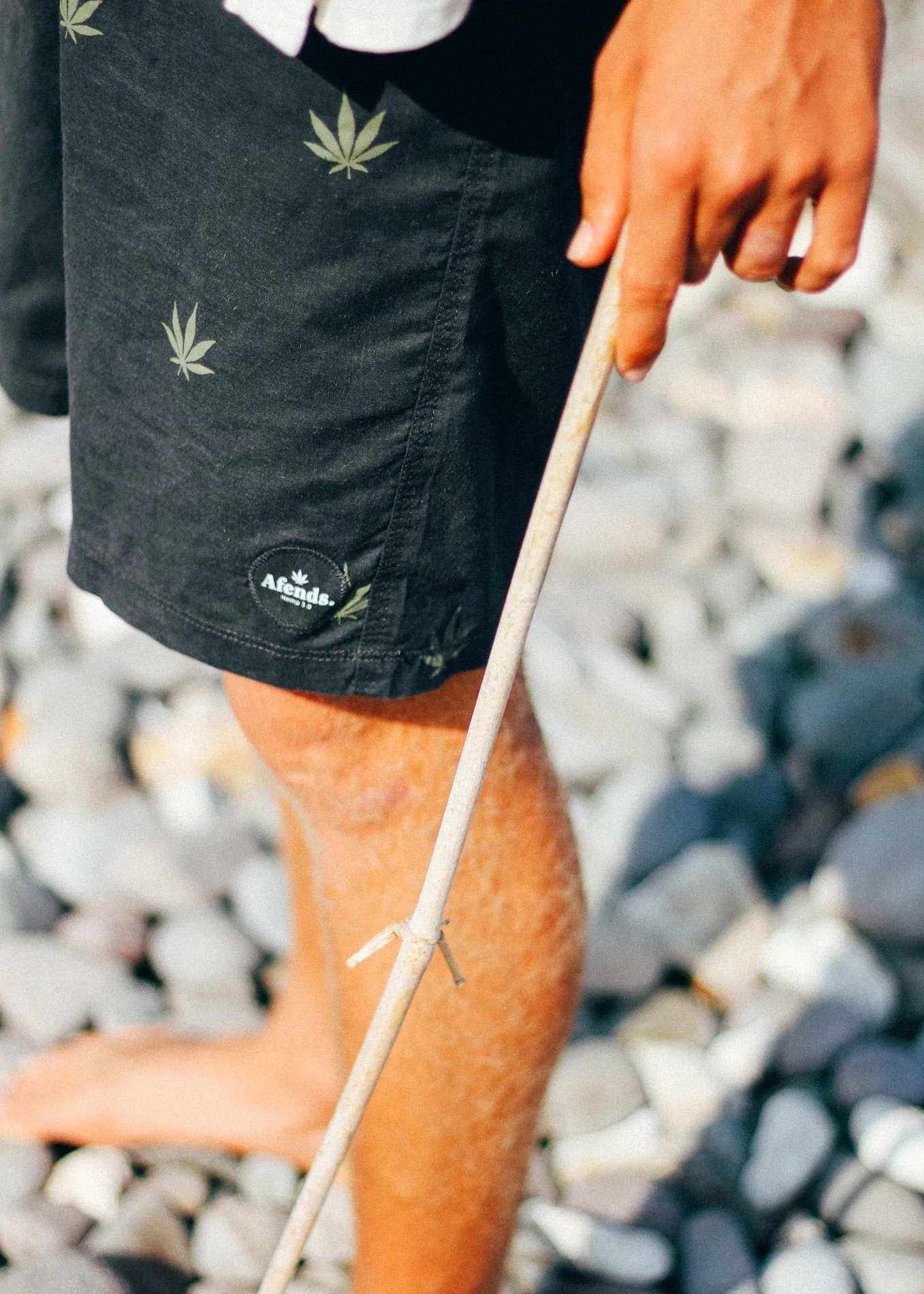 Afends Mens Nimbin - Hemp Fixed Waist Boardshort