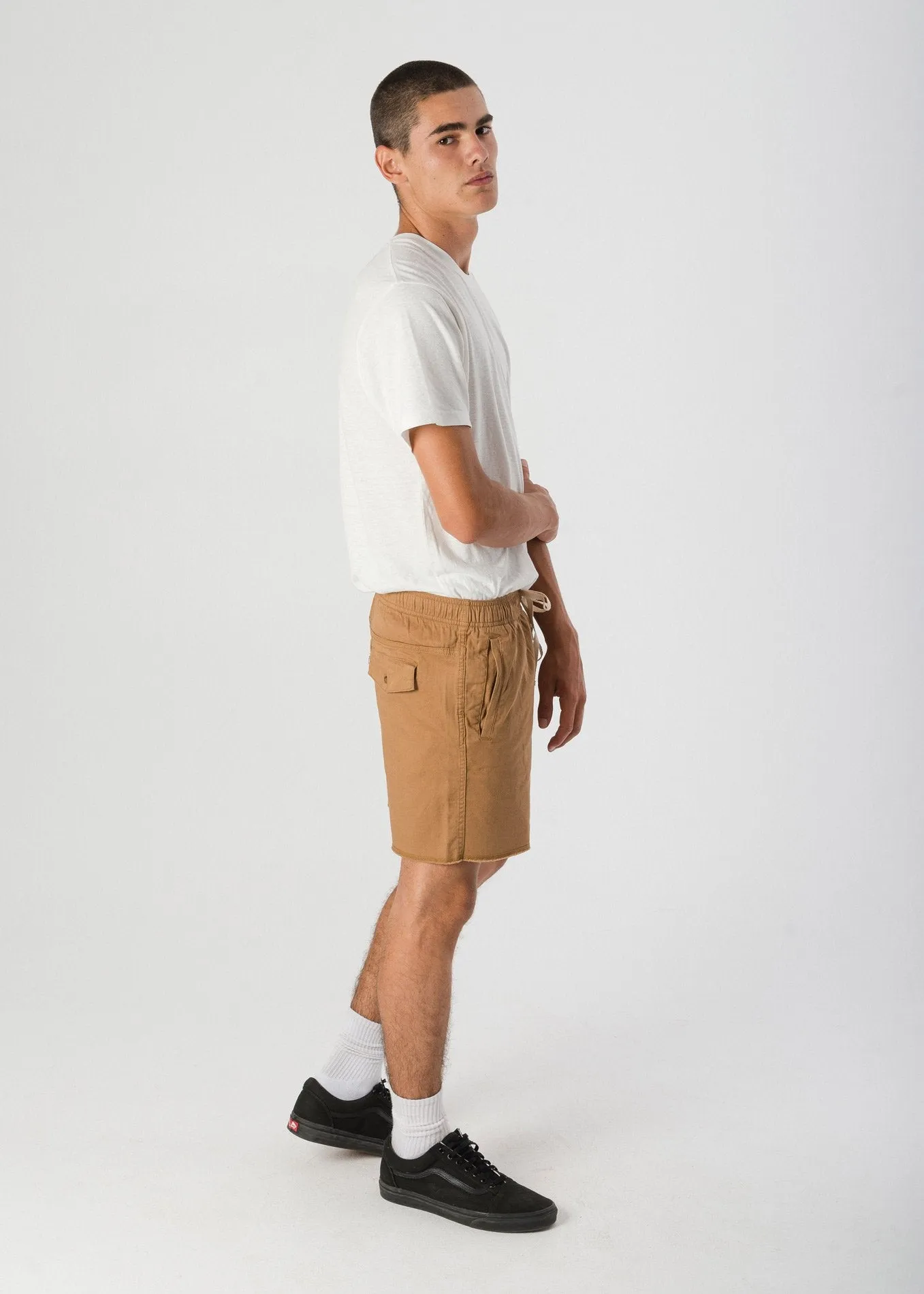 Afends Mens Pint - Elastic Waist Walkshort