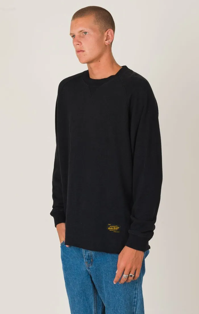 Afends Mens Raw - Hemp - Hemp Raglan Crew Neck Sweat