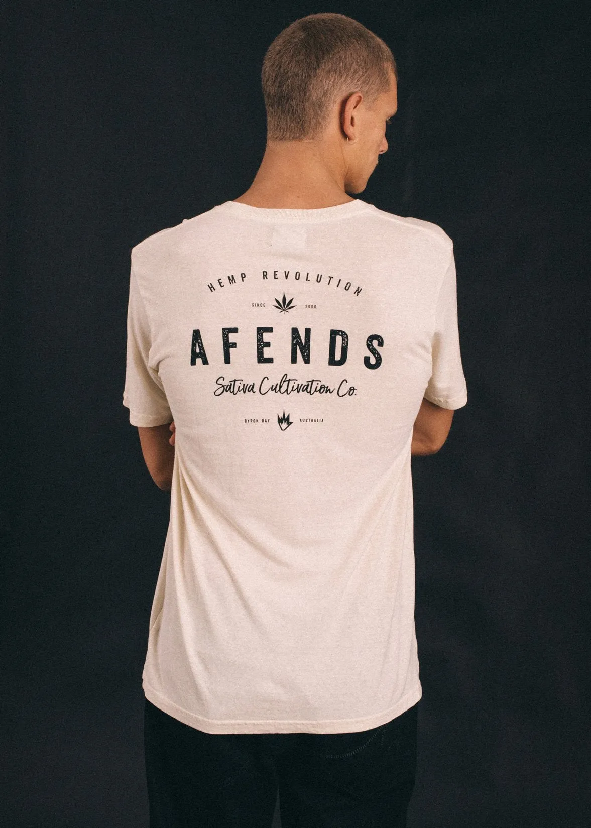 Afends Mens Sativa Co - Hemp Standard Fit Tee