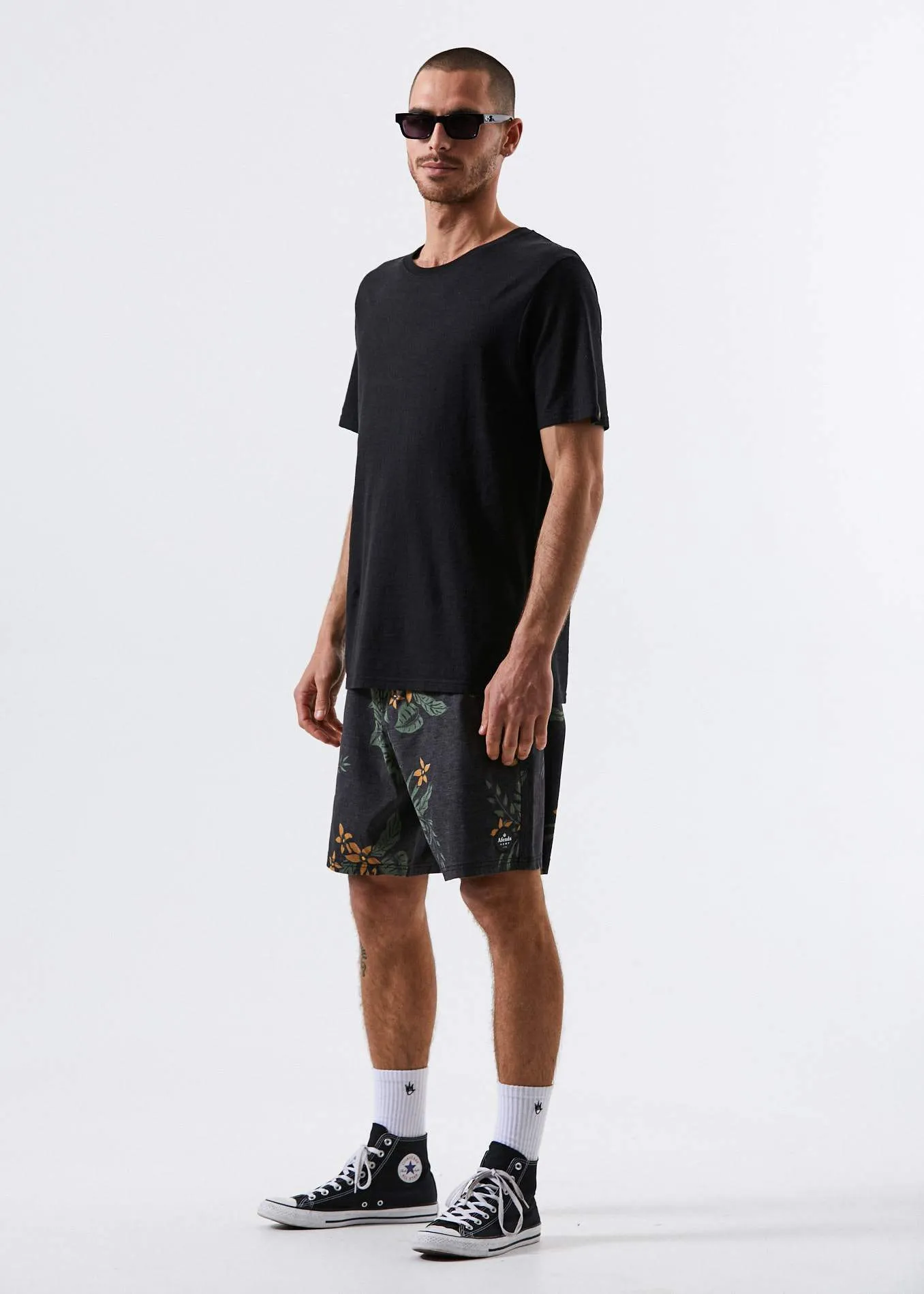 Afends Mens Tropi Cooked - Hemp Fixed Waist Boardshort