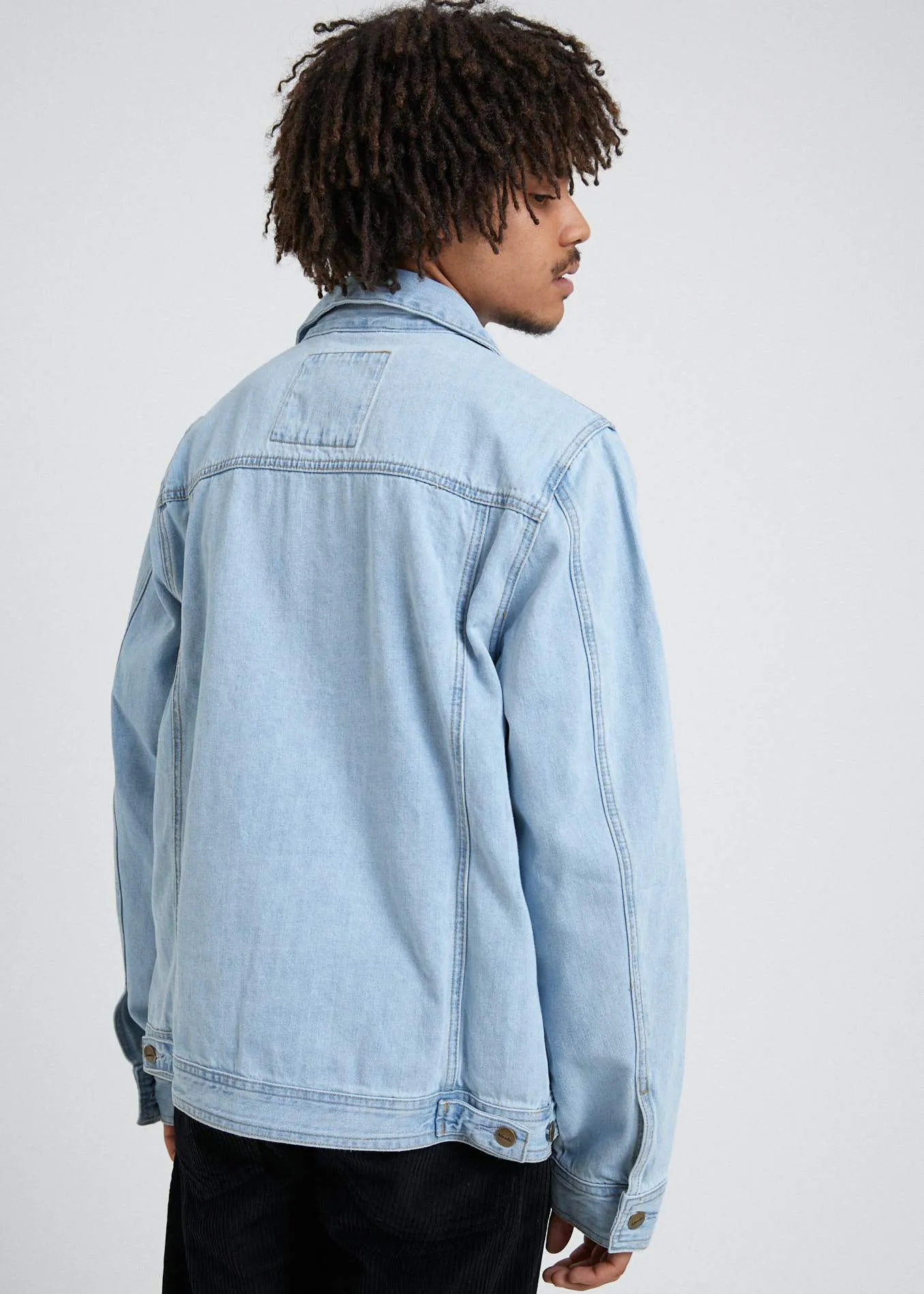 Afends Unisex Overtime - Unisex Hemp Denim Jacket - Stone Blue
