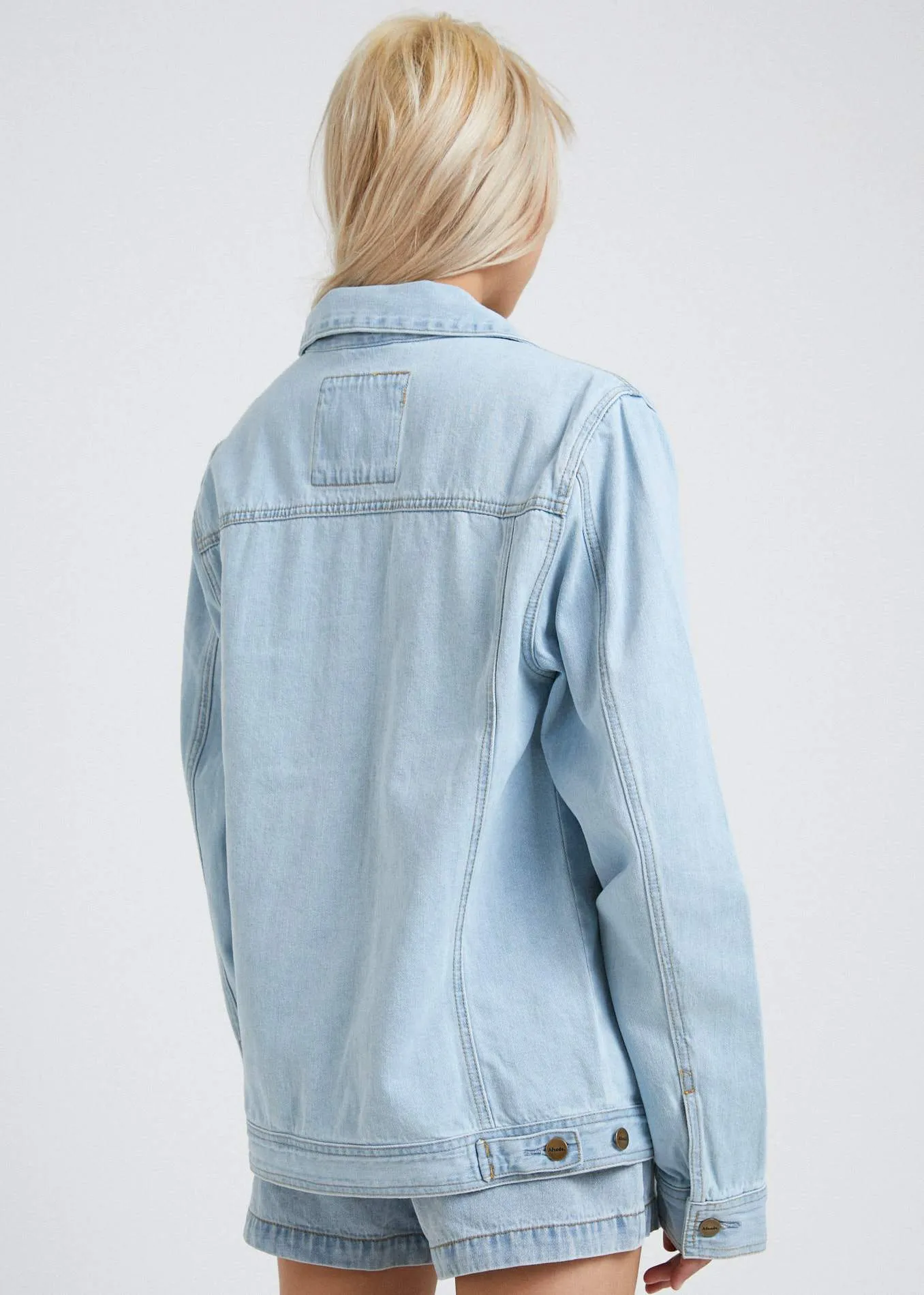 Afends Unisex Overtime - Unisex Hemp Denim Jacket - Stone Blue