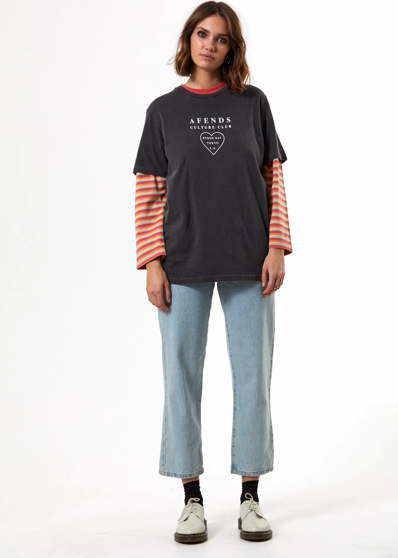 Afends Womens Afends Culture Club - Boyfriend Fit Tee