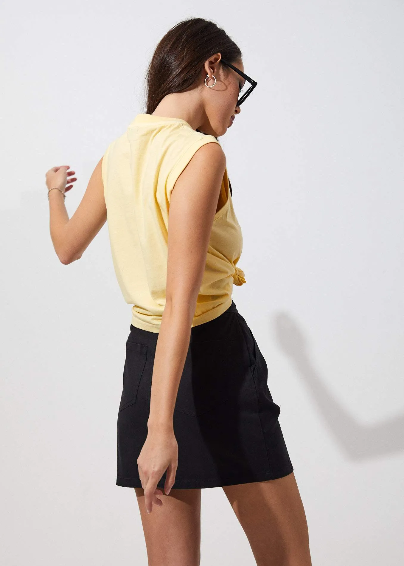 Afends Womens Baby - Retro Bandcut Tee - Sunlight
