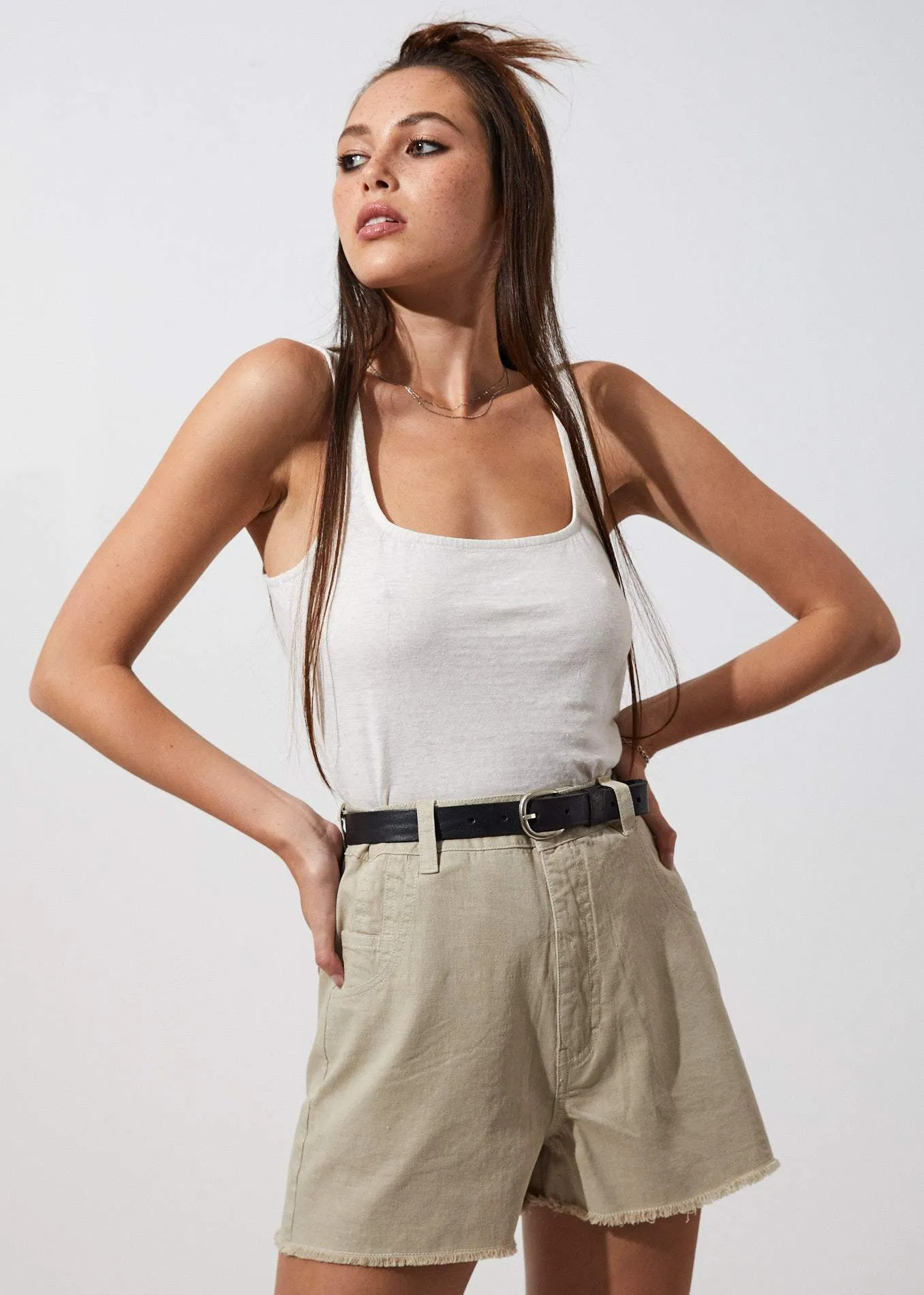 Afends Womens Denny - Hemp Short - Bone