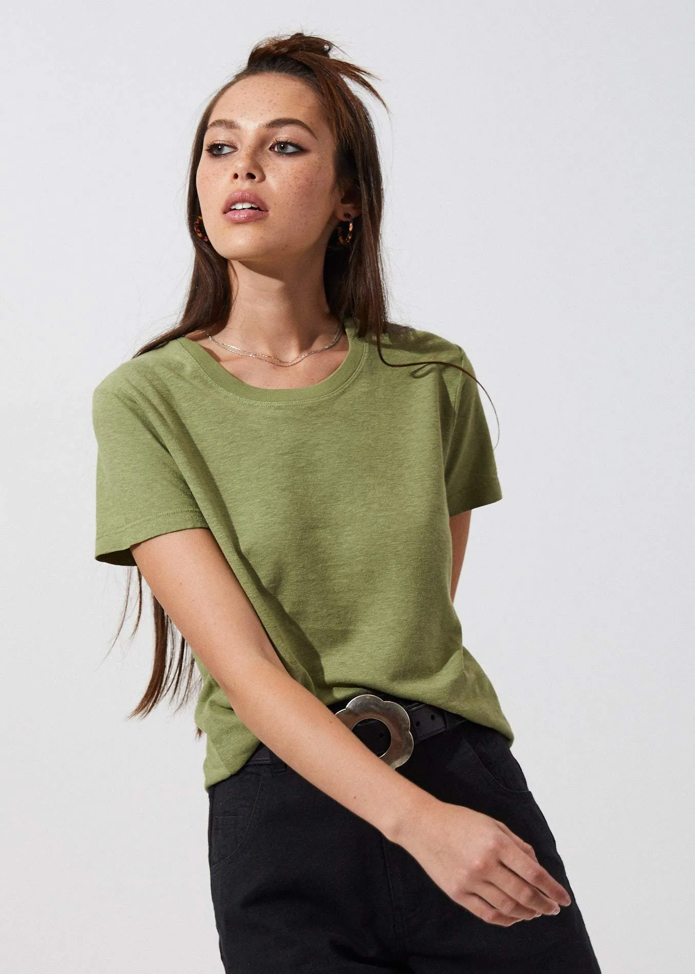 Afends Womens Hemp Basics - Standard Fit Tee - Sage