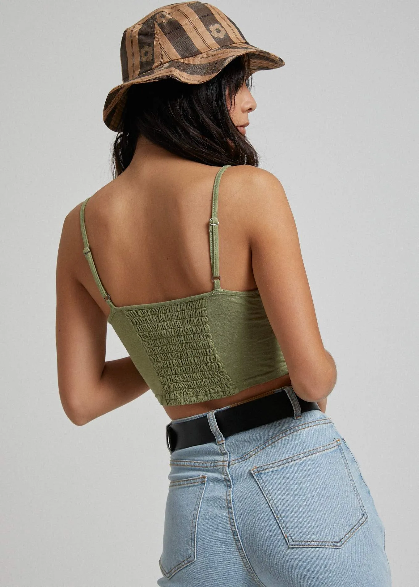 Afends Womens Joey - Hemp Tri Singlet - Sage