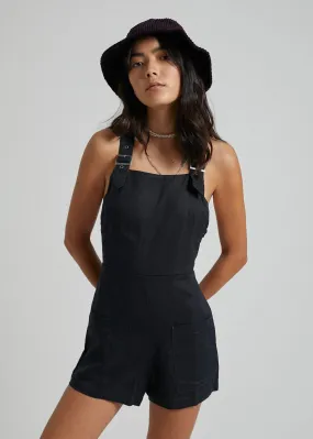 Afends Womens Nirvana - Hemp Playsuit - Black