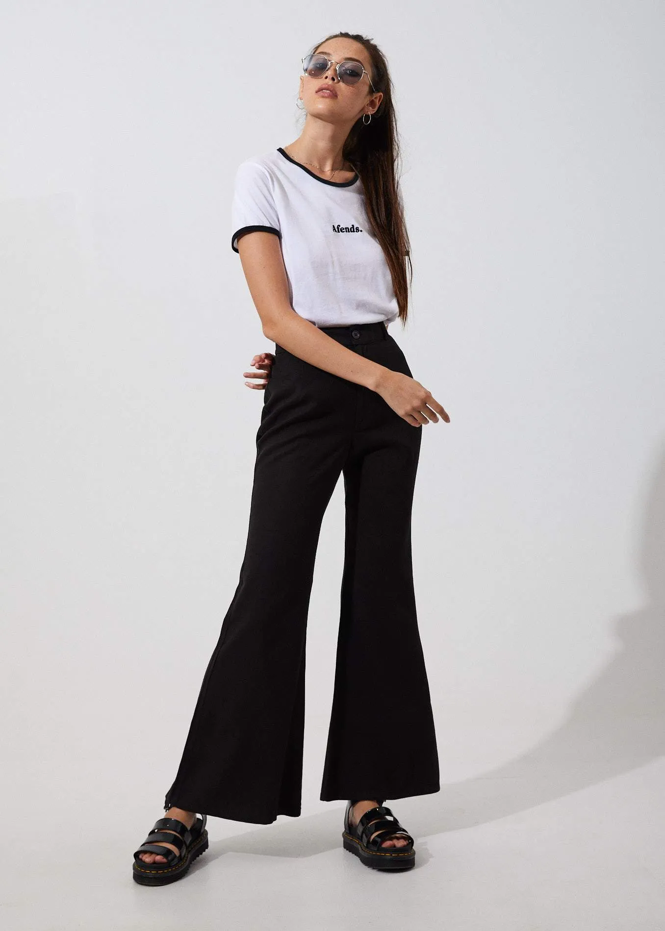 Afends Womens Signature - Ringer Tee - White