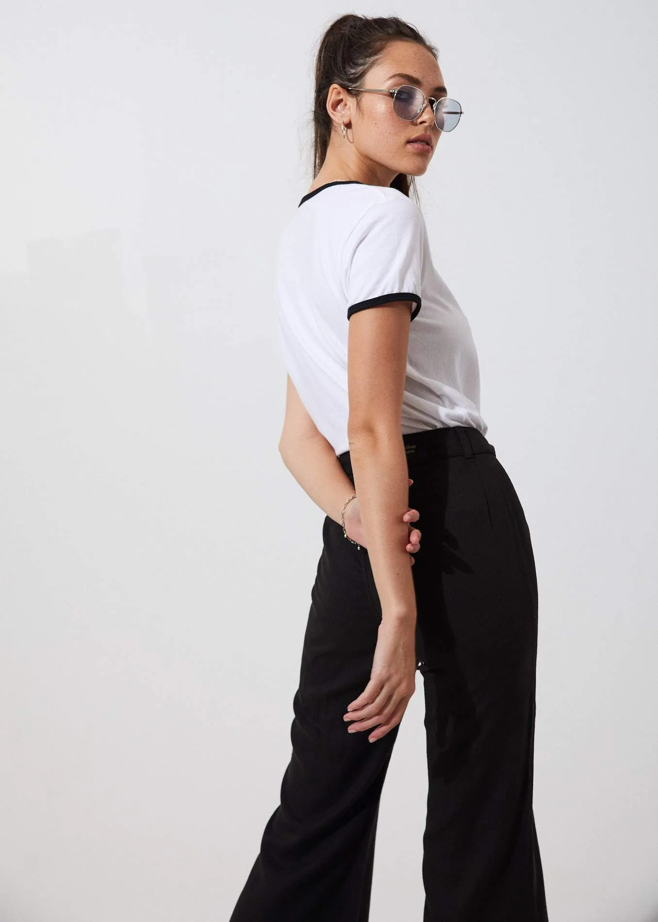 Afends Womens Signature - Ringer Tee - White