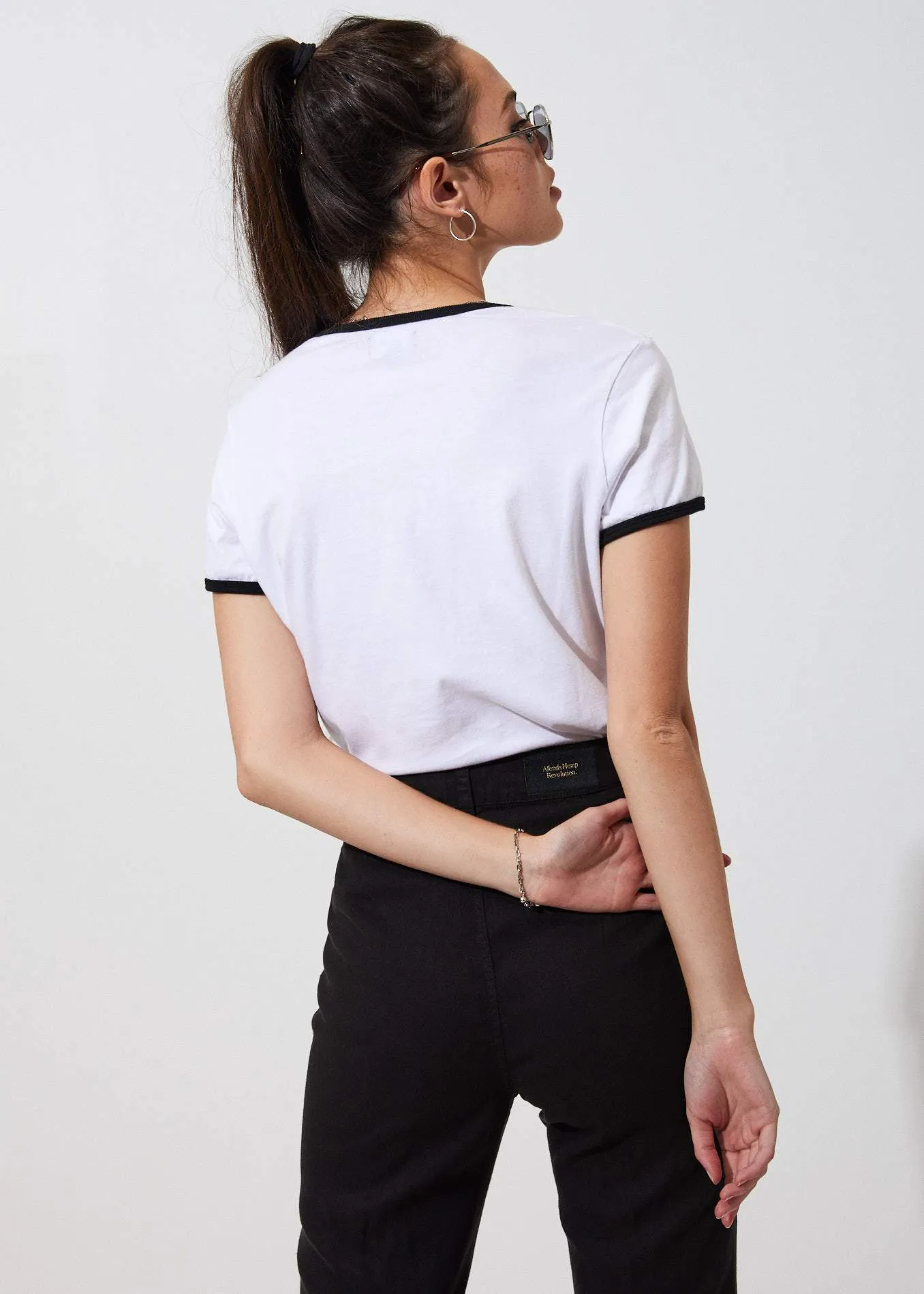 Afends Womens Signature - Ringer Tee - White