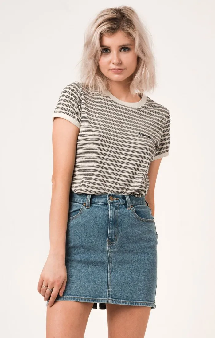 Afends Womens Zula - Hemp - Standard Fit Ringer Tee