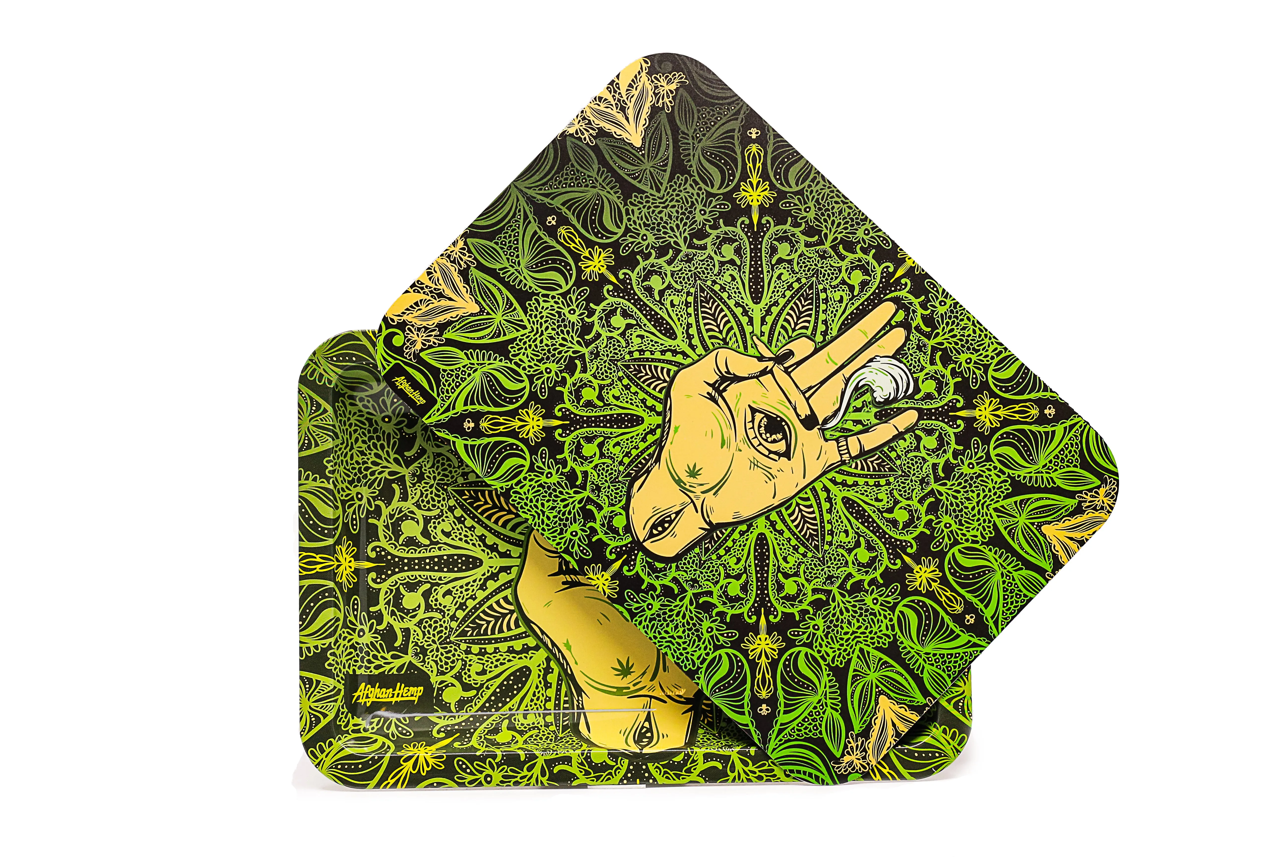 Afghan Hemp Metal Tray for Seamless Organization