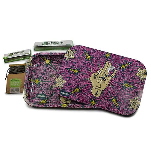 Afghan Hemp Metal Tray for Seamless Organization