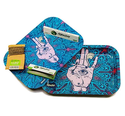 Afghan Hemp Metal Tray for Seamless Organization