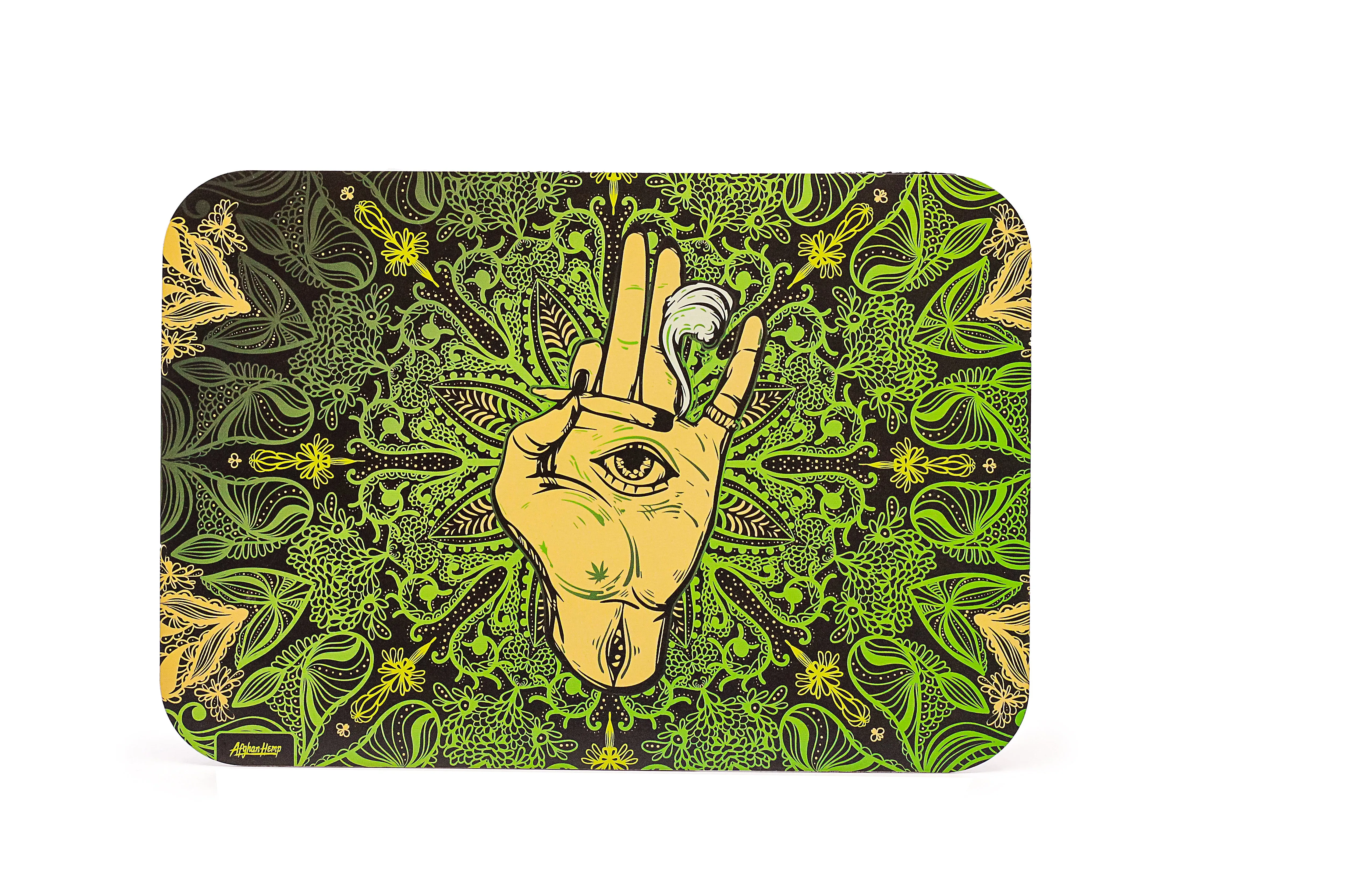 Afghan Hemp Metal Tray for Seamless Organization