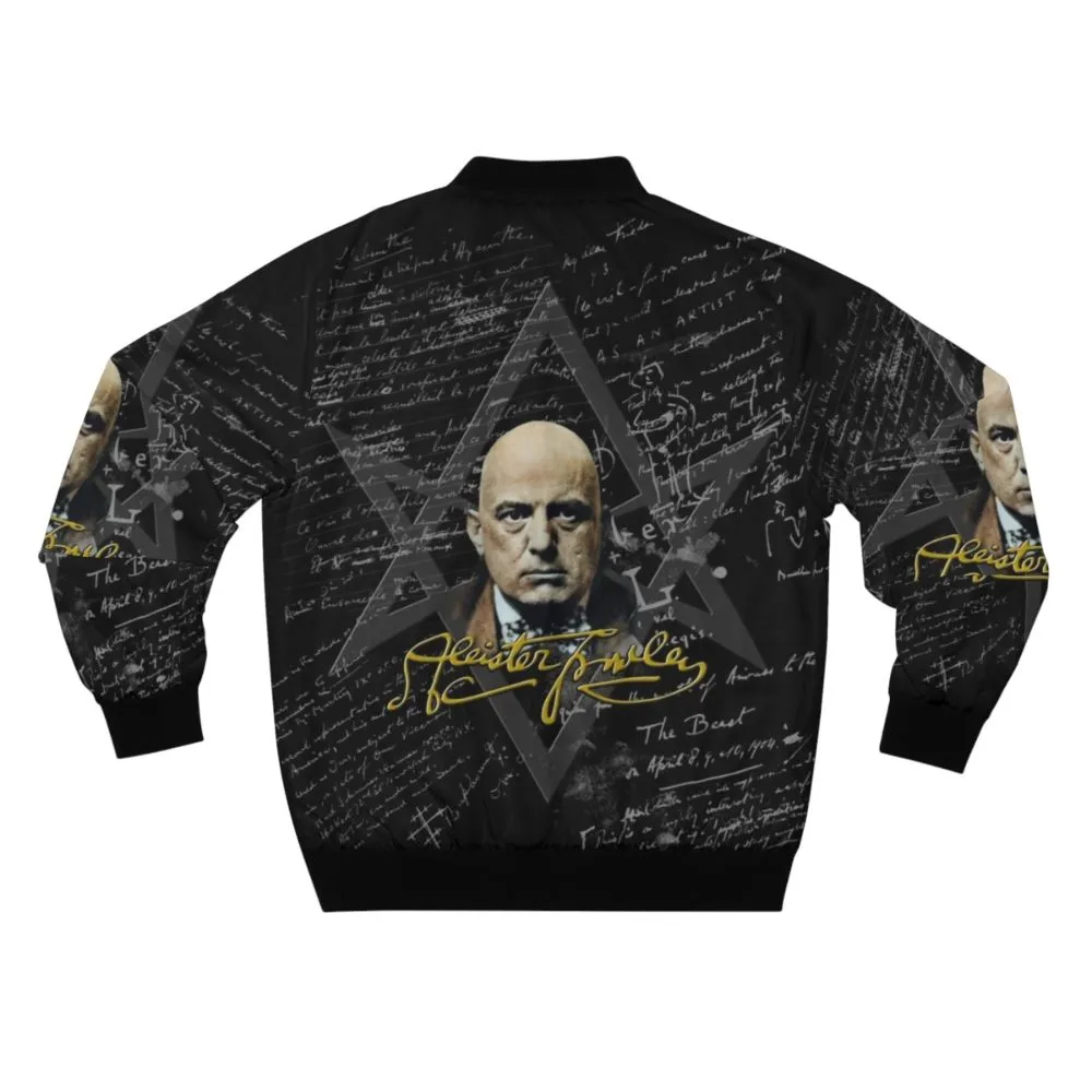 Aleister Crowley Occult Allover Bomber Jacket