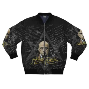 Aleister Crowley Occult Allover Bomber Jacket