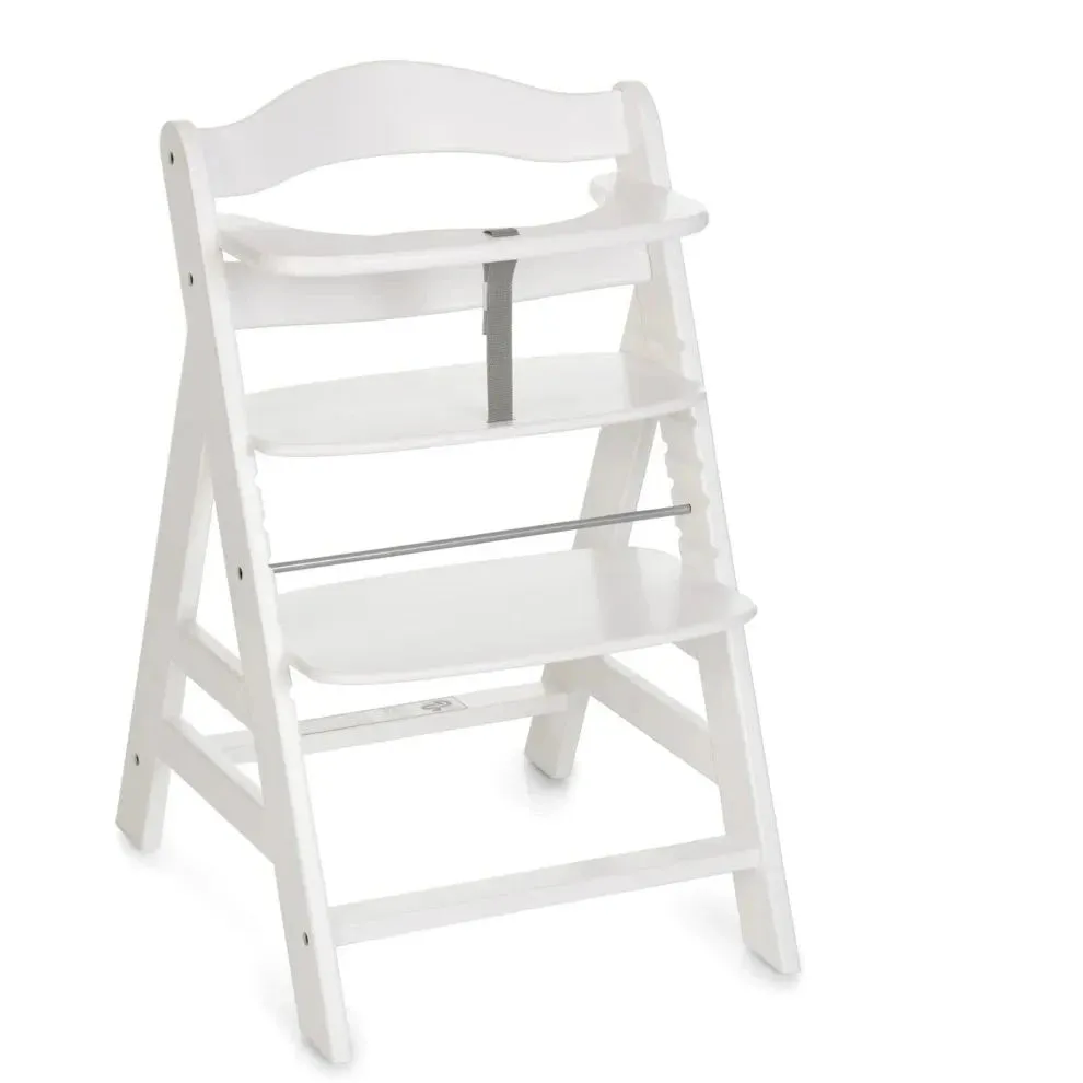 Alpha  Highchair with Cosy Select Seat - White/Jersey Charcoal