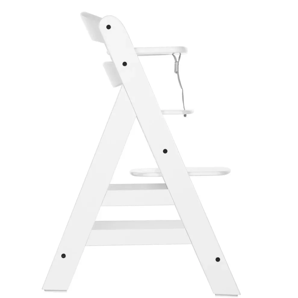 Alpha  Highchair with Cosy Select Seat - White/Jersey Charcoal