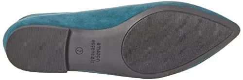 Amazon Essentials Women's Loafer Flat, Navy Microsuede, 14 Wide