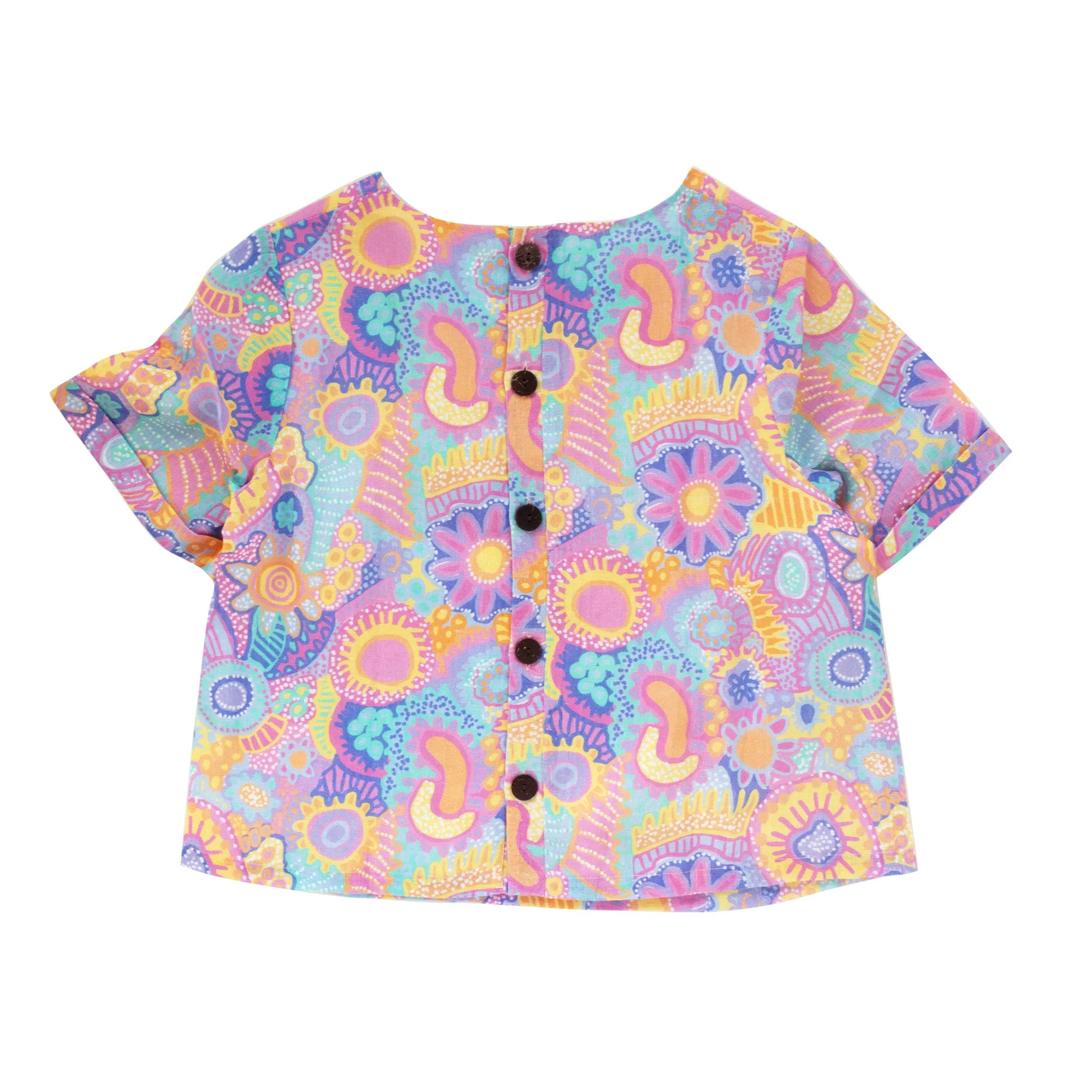 Amber Days: Wirirri Pink - Laura Linen Tee
