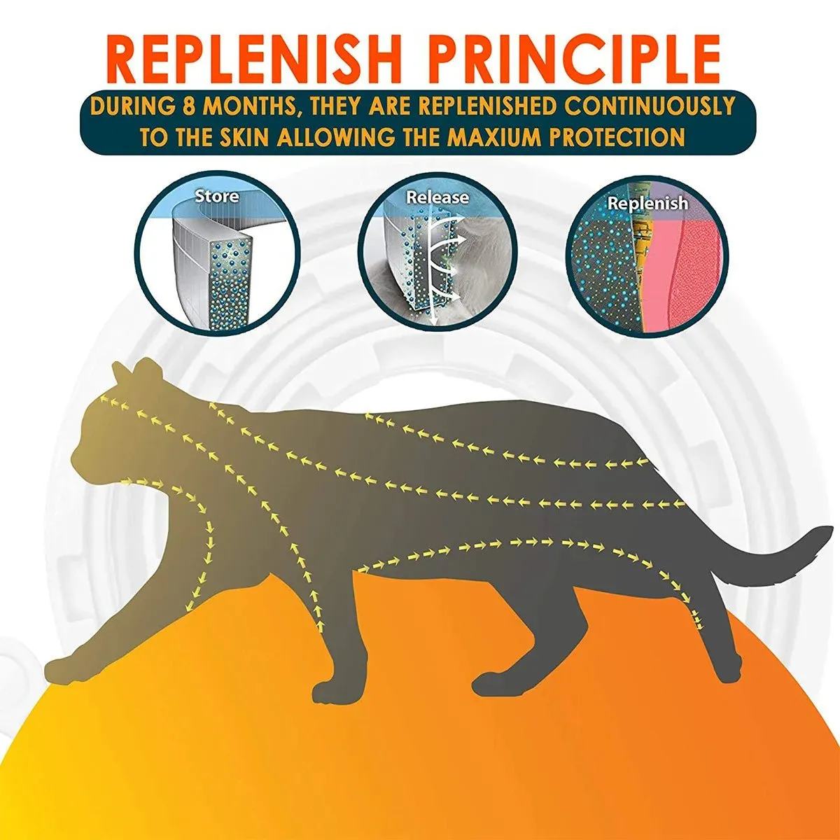 AnniePaw Anti-flea Anti-lick Cat Dog Collar 8 Month Protection