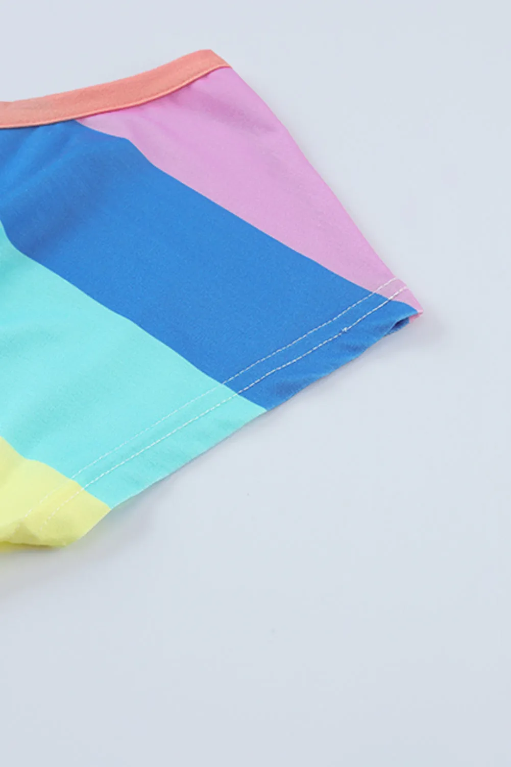 *APP EXCLUSIVE* Multicolored Stripe Round Neck Romper